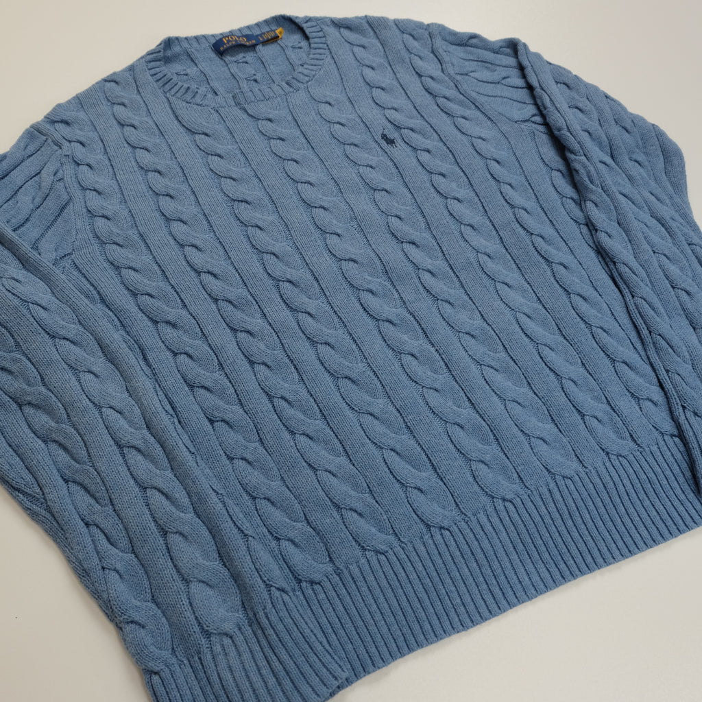 Torsadé Ralph Lauren Bleu (taille L)